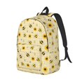 thumbnail image 2 of Balery Sunflowers Bee Vintage Canvas Backpack for Men and Women - Large Capacity, Durable Travel Laptop Bag for School, Work, Hiking, and Outdoor Activities, 2 of 7