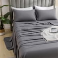 thumbnail image 6 of Brushed Bed Sheet Set 3 Piece Bedding Set Soft Breathable Bed Sheet Pillowcase Set for Queen Full Bed Bedroom Guest Room Hotel Style Bedding Comfortable Sleep Set Fade Resistant Easy Care Bedding, 6 of 6