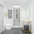 thumbnail image 4 of Fellow Series 30 in. x 72 in. Frameless Hinged Shower Door in Brushed Gold, 4 of 8