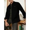 thumbnail image 4 of JMIERR Men Corduroy Jacket Casual Button Down Shirts Ribbed Long Sleeve Shacket Jackets Jacket with Flap Pockets S-XXL, 4 of 6