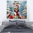 thumbnail image 3 of Merry Christmas Collie Enjoys Woofmas Winter Xmas Holiday Tapestry Collie Dog Lover Gifts Idea Wall Hanging Backdrop Home Decor - 02022, 3 of 5