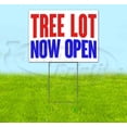 thumbnail image 1 of Tree Lot Now Open (18" x 24") Yard Sign, Includes Metal Step Stake, 1 of 6