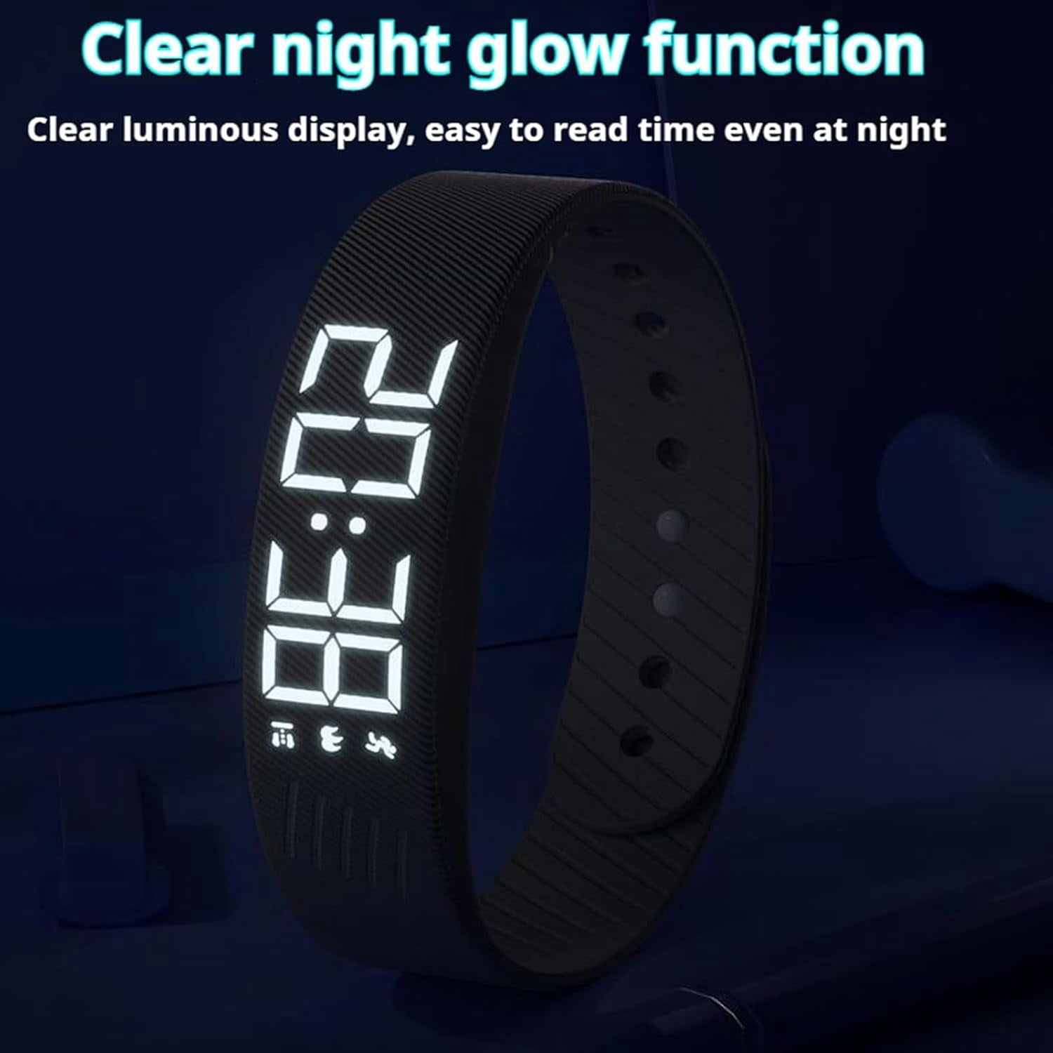 Fitsleeps Alarm Clock Watch, Fitsleeps Alarm Bracelet, 2025 New Fitsleep Wrist Band for Deep Sleepers, Silent Vibrating Alarms Reminder Watch, Snooze Free Smart Wrist Alarms for Men and Women (Black)