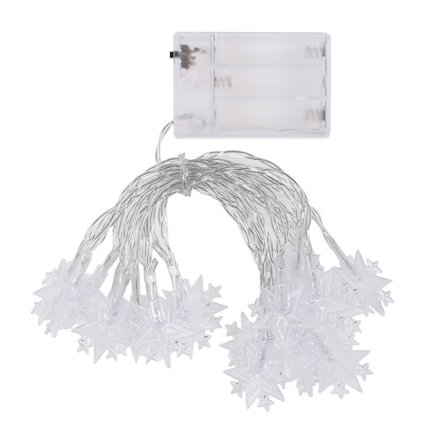 Kuymtek 20 LED Star Garland Light String Lámpara de hada romántica de fantasía alimentada por batería Kuymtek Iluminación del hogar multifuncional