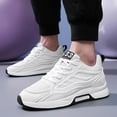 thumbnail image 5 of Mens Elevator Sneakers 2.36 Inch Invisible Height Increasing Taller Lifting Shoes Lace up Elevator Shoes Hidden Heel Trainers Fashion Sneakers, 5 of 14