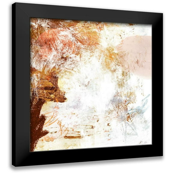 Borges, Victoria 12x12 Black Modern Framed Museum Art Print Titled - Blush and Umber I