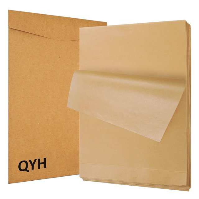 QYH 100 hojas de papel pergamino para hornear 8 x 12 pulgadas papel pergamino precortado sin blanquear para hornear galletas freír freidora cocinar parrilla horno