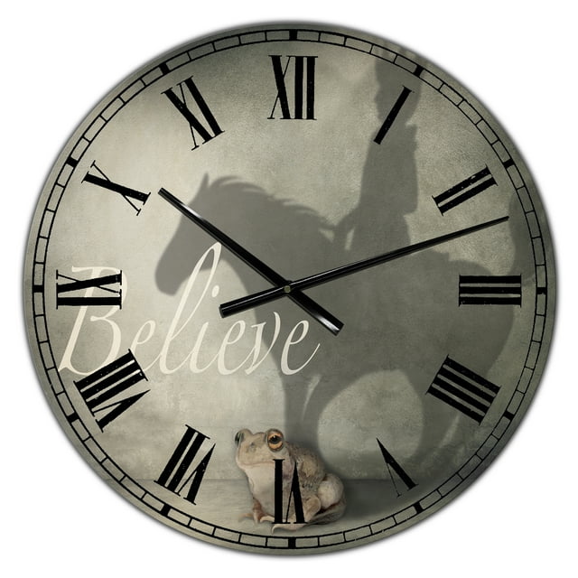 DesignArt Horloge Murale Grande Believe Shadow II
