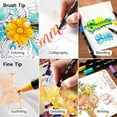 thumbnail image 4 of Dual Tip Brush Pens Art Markers, Shuttle Art 30 Colors Dual Tip Calligraphy Pens Fine and Brush Dual Tip Markers Set Perfect for Adult Artist Calligraphy Hand Lettering Journal Doodling Writing, 4 of 9