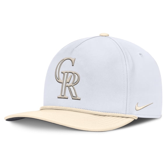 Men's Nike  White/Cream Colorado Rockies Pro Performance Snapback Hat