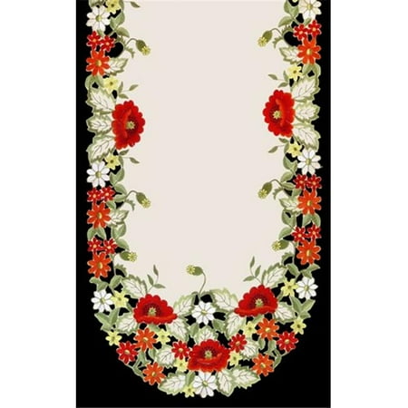 

H0775 Red Poppy Oblong Table Cloth 52 x 71 in.