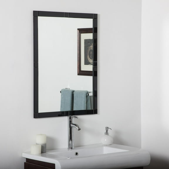 Frameless Beveled Kinana Mirror (Black)