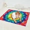 thumbnail image 2 of Rainbow Tie Dye Mandala Pattern Blanket,Comfortable Soft Flannel Throw Blanket,All Season,Warm Lightweight Blankets for Sofa Bed Couch Living Room Chair,30"x40", 2 of 4