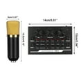 Podcast Condenser Microphone Equipment Bundle, Live Sound Card DJ Mixer