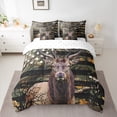 thumbnail image 2 of Manfei Hunting Deer Twin Bedding Sets 7pcs, Retro American Flag Bedding Comforter Set, Wild Animal Sheet Sets, Super Cozy Room Decor, 2 of 8