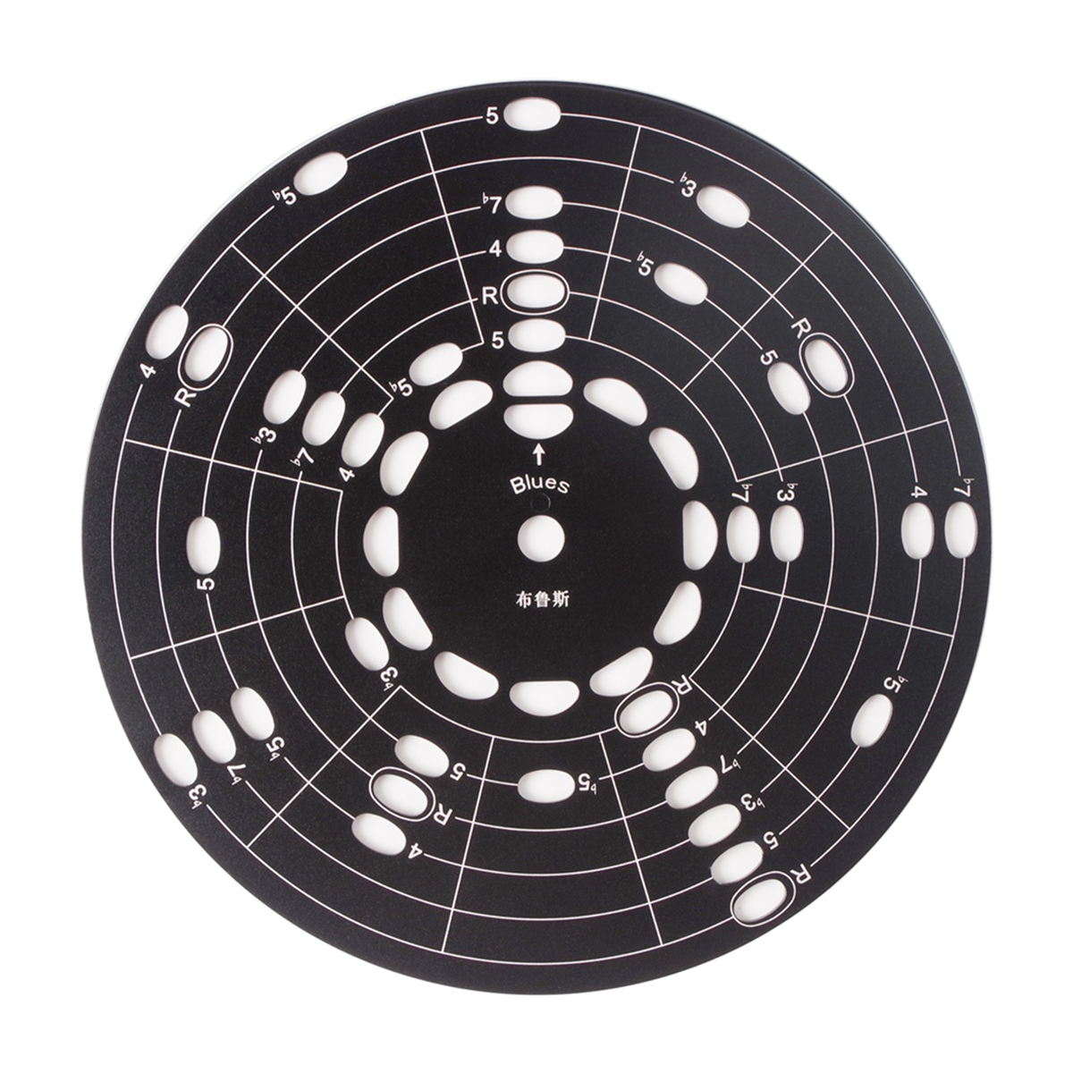Guitar Chord Wheel Scale Dial Wooden Melody Tool Musical Instruments and Accessories Chord Wheel for Musicians Size L