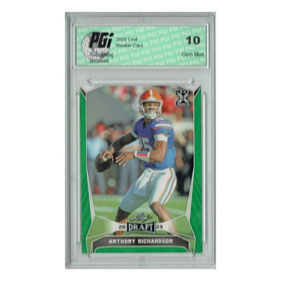Anthony Richardson 2023 Leaf Football #40 Green SP Florida Rookie Card PGI 10