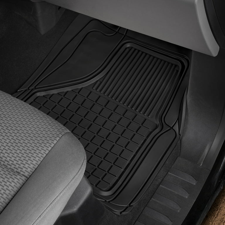 CAT® Large Heavy Duty Odorless Rubber Floor Mats, Total Protection Durable  Trim to Fit Liners, Black 