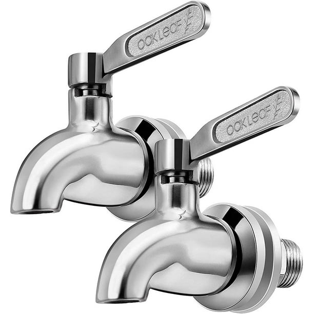 "Oak Leaf Replacement Spigot for Beverage Dispenser, Stainless Steel