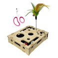 thumbnail image 3 of Caja interactiva para gatos, rompecabezas, juguete para hacer ejercicio en interiores, resistente, práctico, fácil de limpiar, caja de rompecabezas con lima de uñas, 3 of 8