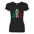 thumbnail image 2 of Wild Bobby Mexican Queen Latin Pride Women Slim Fit Junior Tee, Black, Small, 2 of 5