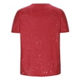 thumbnail image 5 of Camiseta holgada de manga corta con cuello en V y estampado informal elegante para mujer OAVQHLG3B Store  lin121212, 5 of 5