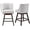 Beige Fabric, variant on Swivel Bar Stools Set of 2, 26" Counter Height Bar Stools with Back & Footrest, Upholstered Kitchen Island Chairs with Nailhead Trim for Home Bar, Pub, Dining Room