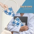 thumbnail image 6 of Spiral Notebook,Double-Wire Spiral College Lined Journal Notebook for Study and Notes,100 Pages,5.71x 8.26 in - Blue Flower Vines on a White Tile Background, 6 of 7