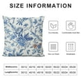thumbnail image 5 of COMIO Spring Pillow Covers, Summer Blue Flowers Throw Pillows Chinoiserie Leaf Plant Floral Decorations Farmhouse Pillowcase Outdoor Decor Spring Cushion Case for Couch Sofa Room, 5 of 5