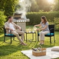thumbnail image 2 of Homall 3 Pieces Outdoor Rocking Chairs, PE Rattan Chairs with Cushions and Coffee Table Conversation Set, 2 of 7