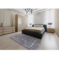 thumbnail image 5 of Ahgly Company Machine Washable Indoor Round Industrial Modern Dark Goldray Area Rugs, 4' Round, 5 of 7