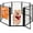 Black, variant on 24 Inch Playpen, 8-Panel Metal Exercise Pen with Door, Foldable Indoor Outdoor Puppy Fence for Small to Medium Dogs (Black, 24inch)
