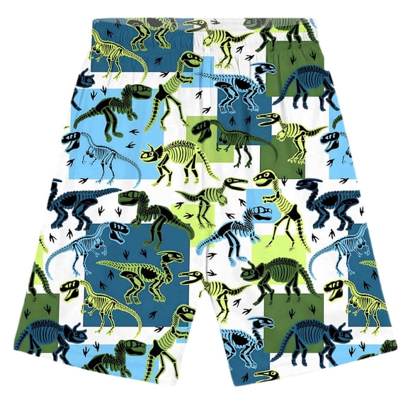 BJUTIR Toddler Boys Shorts With Dinosaur Print Comfortable Casual Kids Athletic Playwear For Daily School Outdoor Activities Classic Green Boy Pants Size 2-3 Years