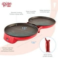 thumbnail image 3 of Rise by Dash 12 inch Pizza Maker and Skillet, 12 inch, Red, 3 of 7
