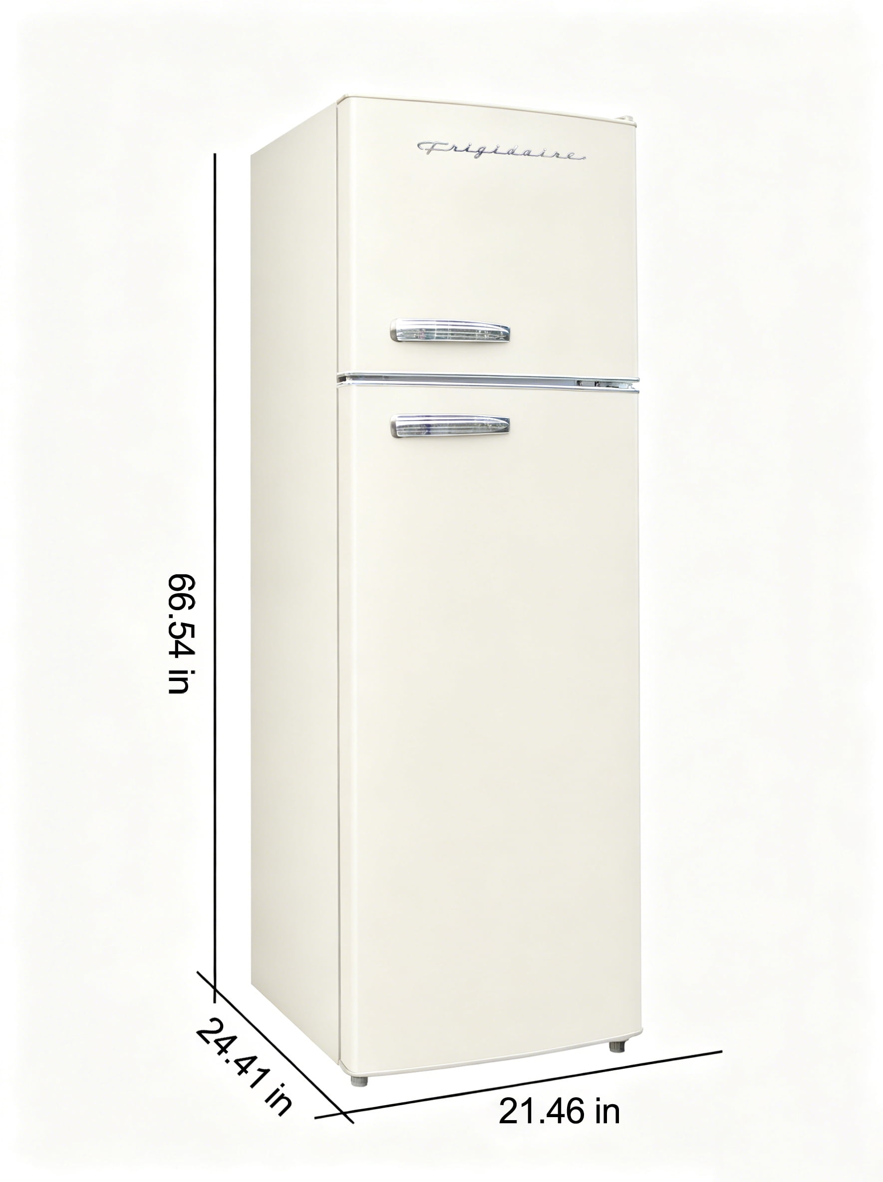 Frigidaire 10 Cu. Ft. Top Mount Retro Refrigerator, Apartment Size Compact Fridge, Cream