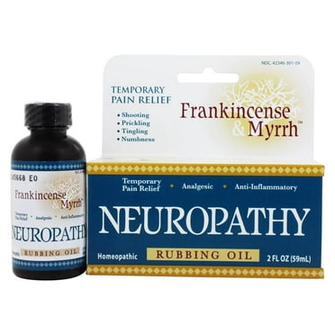 Frankincense And Myrrh Neuropathy Pain Relief Homeopathic Rubbing Oil, 2 Oz
