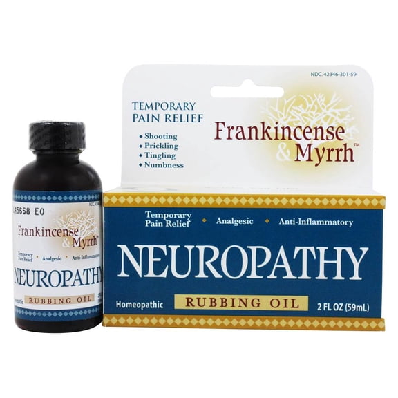 Frankincense And Myrrh Neuropathy Pain Relief Homeopathic Rubbing Oil, 2 Oz