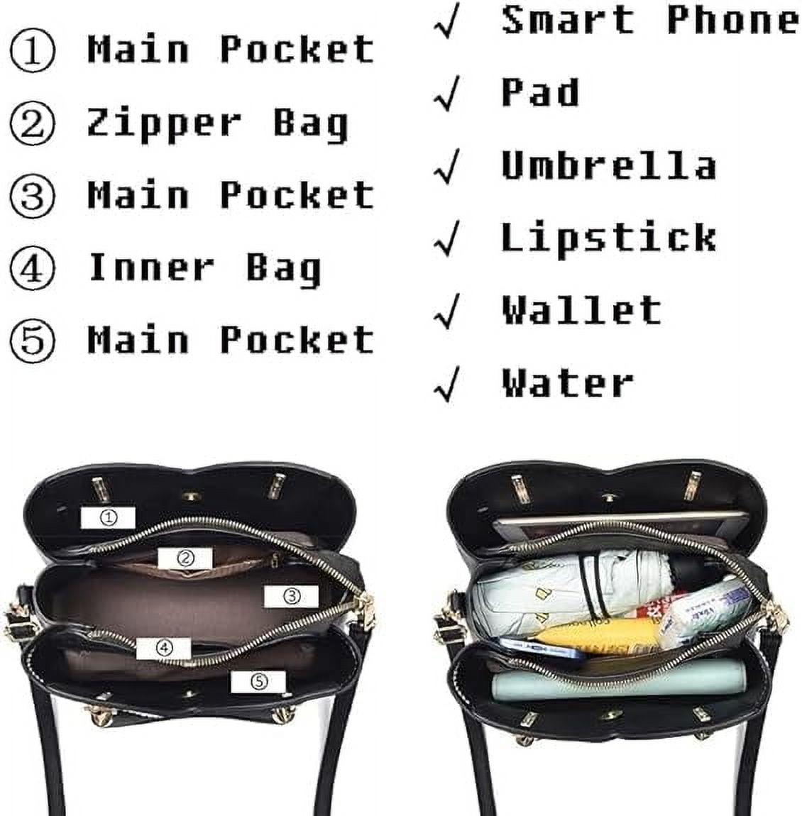 Purses and Handbags for Women Solid Color Stiching Crossbody Shoulder Bags Zipper Compartment Satchel Work Tote