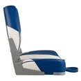 thumbnail image 2 of Leader Accessories Low Back Fold-Down Fishing Boat Seats,Set of 2，White/Blue, 2 of 7