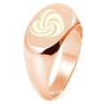 thumbnail image 1 of Sterling Silver Love Swirl Heart Engraved Oval Flat Top Polished Ring, 1 of 1