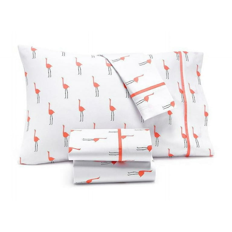 Whim by Martha Stewart Collection Novelty Print 250 Thread Count Pillowcase Pair Standard Pink