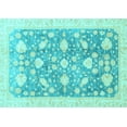thumbnail image 1 of Ahgly Company Indoor Rectangle Oriental Light Blue Traditional Area Rugs, 7' x 9', 1 of 4