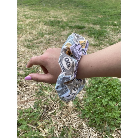 Monopoly Money Scrunchie Hair Tie