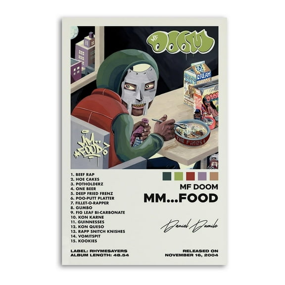 MF Doom MM Food Poster Decorative Painting Canvas Wall Art Living Room Posters Bedroom Painting