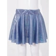 thumbnail image 4 of YONGHS Girl's Shiny Metallic Skater Skort Dance Athletic Pleated A-Line Mini Scooter Skirt Royal Blue 6-8, 4 of 7