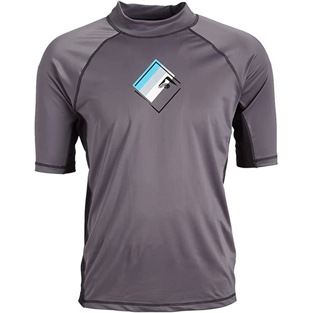 Kanu Surf Men's Fiji UPF 50+ Short Sleeve Sun Protective Rashguard Swim