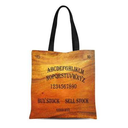 SIDONKU Canvas Tote Bag Luck Ouija Board Stock Related Question Buy Sell Oracle Durable Reusable Shopping Shoulder Grocery