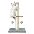thumbnail image 1 of Poste rascador PAWSFANS para gatos pequeños Con bola de peluche 21 pulgadas, 1 of 5