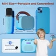 thumbnail image 3 of BONAOK Mini Karaoke Machine, Portable Karoke Speaker with 2 Wireless Microphones for Kids 4-12 Years Old Birthday Gift, 3 of 8