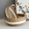 thumbnail image 5 of Woven Storage Baskets Kitchen Storag Basket Desktop Snack Organizer Handmade Fruit Storage Box Kitchen Bread Dessert Tray, 5 of 7